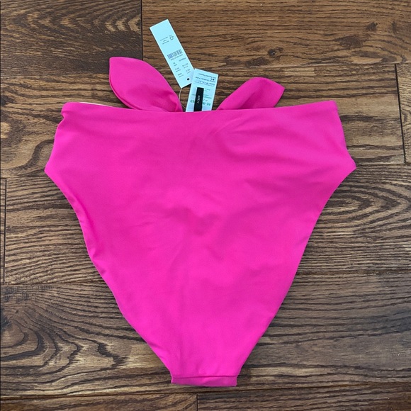 J.Crew Tie high-rise tie bikini bottom Radiant Fuchsia Medium - Picture 6 of 12